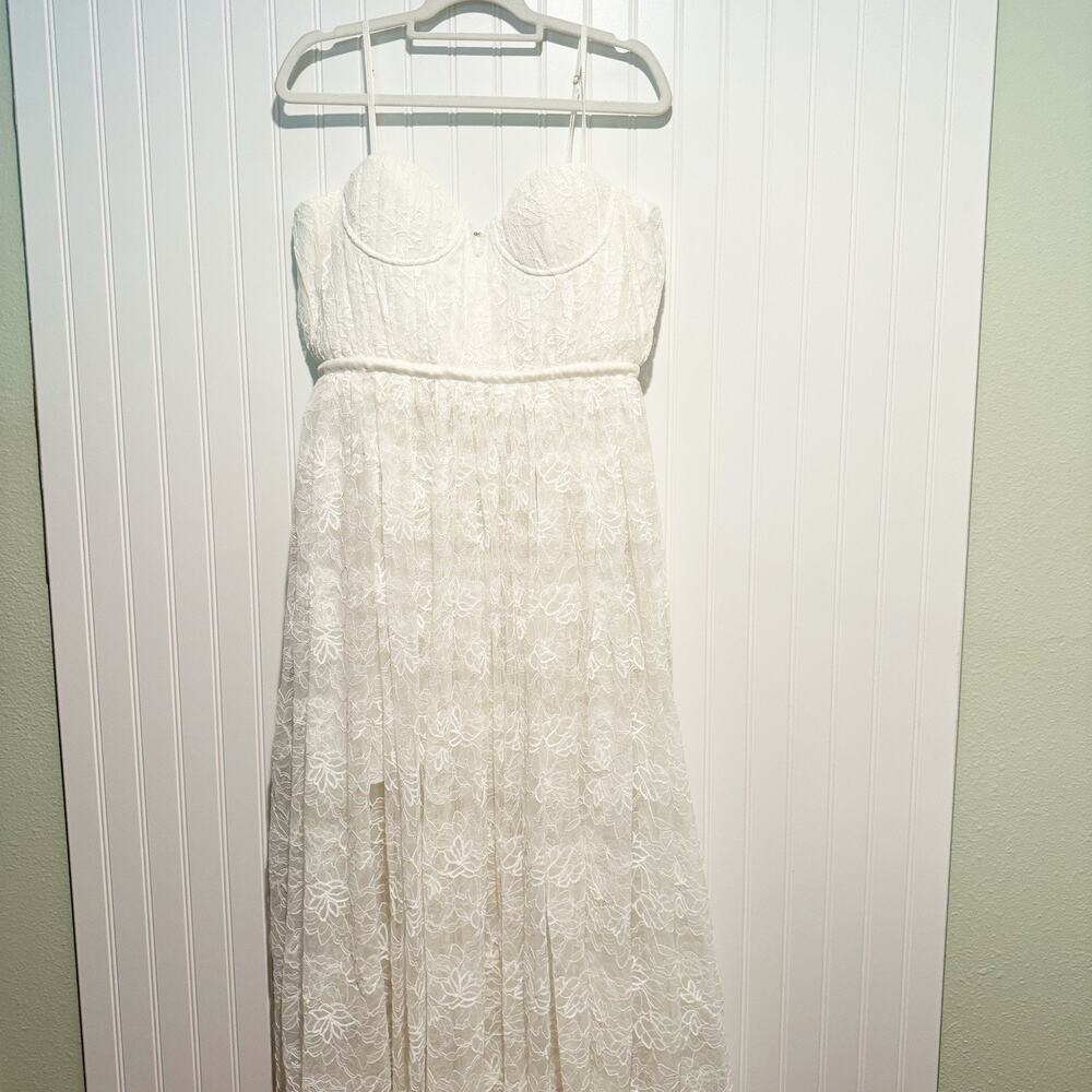 Sau Lee BHLDN Selena White Lace Dress NEW Size 12 Wedding Bridal - Picture 2 of 10